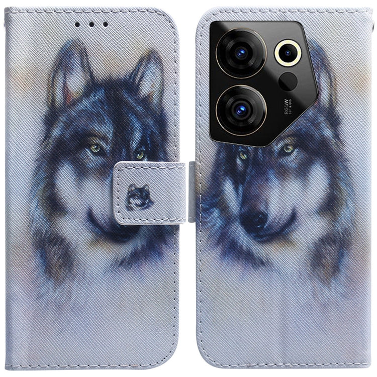 Coloured Drawing Flip Leather Phone Case, For Tecno Camon 20 Premier 5G, For Tecno Camon 20 Pro 5G