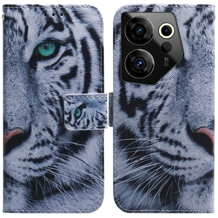 Coloured Drawing Flip Leather Phone Case, For Tecno Camon 20 Premier 5G, For Tecno Camon 20 Pro 5G