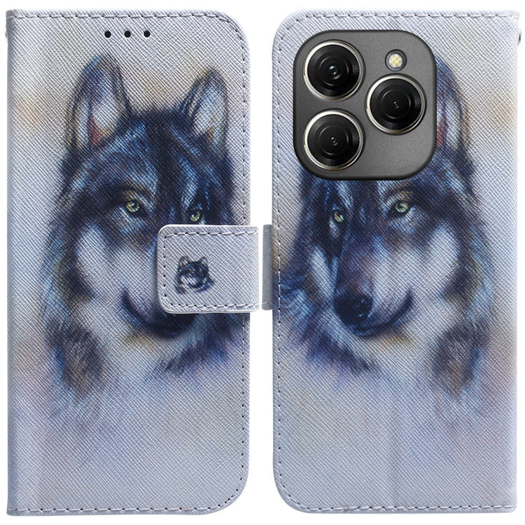 Coloured Drawing Flip Leather Phone Case, For Tecno Spark 20 Pro+ 4G, For Tecno Spark 20 Pro