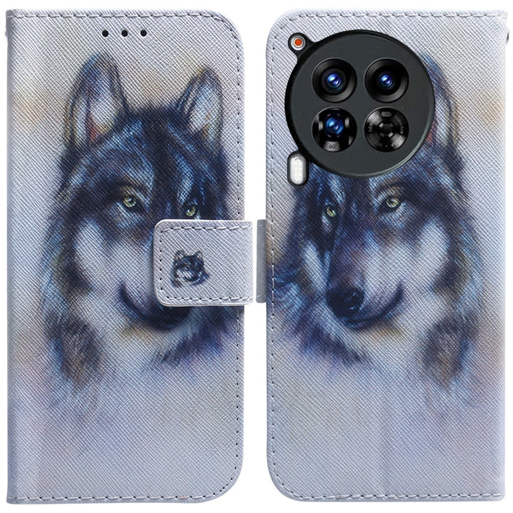 Coloured Drawing Flip Leather Phone Case, For Tecno Spark Go 1 / Pop 9 Pro, For Tecno Camon 30 Premier 5G