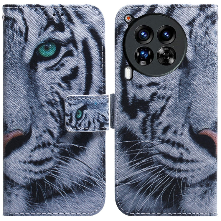 Coloured Drawing Flip Leather Phone Case, For Tecno Spark Go 1 / Pop 9 Pro, For Tecno Camon 30 Premier 5G