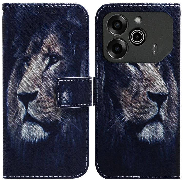 Coloured Drawing Flip Leather Phone Case, For Tecno Pova 6 Neo, For Tecno Pova 6 Pro / Pova 6
