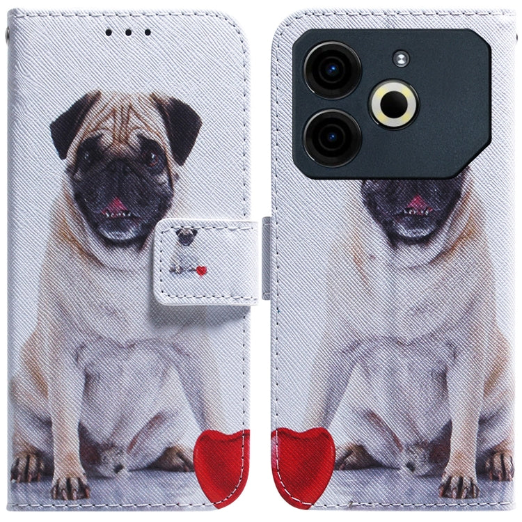 Coloured Drawing Flip Leather Phone Case, For Tecno Pova 6 Neo, For Tecno Pova 6 Pro / Pova 6