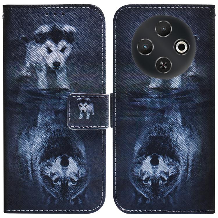 Coloured Drawing Flip Leather Phone Case, For Tecno Pop 10 / Spark Go 2 4G, For Tecno Pop 9 5G / Spark 30C 5G
