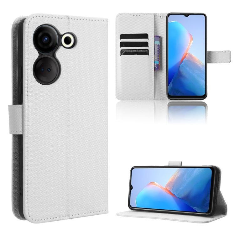 Diamond Texture Leather Phone Case, For Tecno Camon 20 Pro