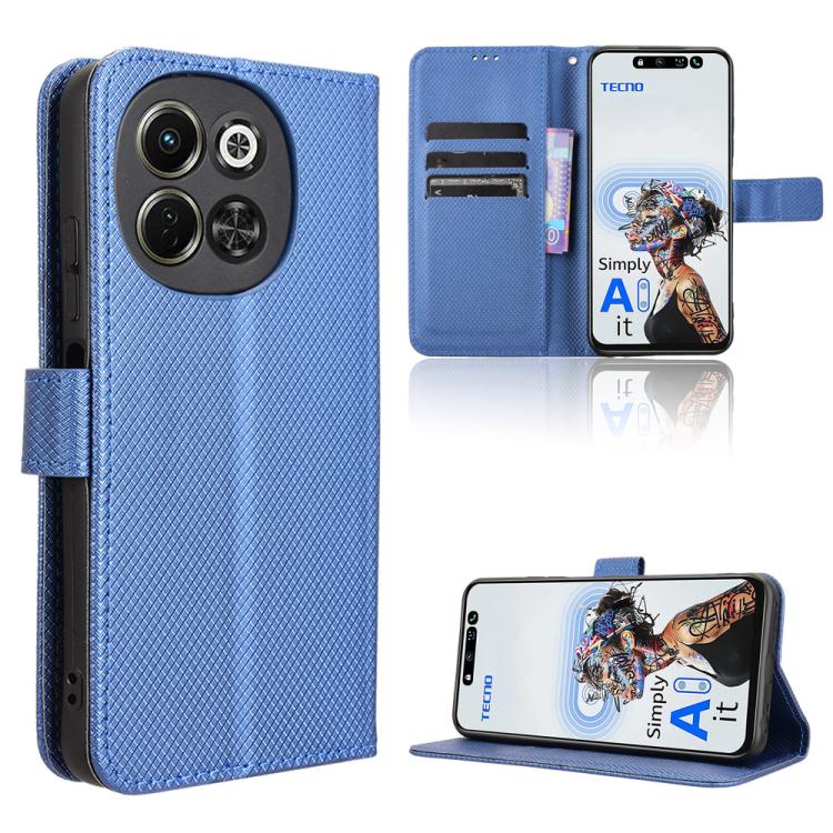 Diamond Texture Leather Phone Case, For Tecno Camon 40 Premier 5G, For Tecno Camon 40 4G, For Tecno Camon 30S 4G / 30S Pro 4G, For Tecno Pova 6 Neo 5G / Spark 30 5G
