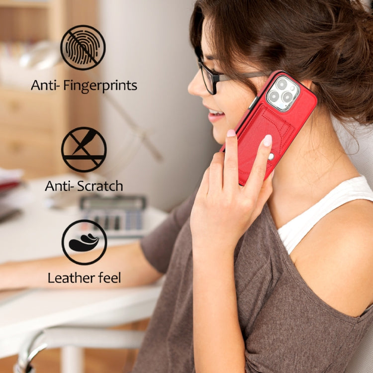 Shockproof Leather Phone Case with Card Holder, For iPhone 14 Pro, For iPhone 15 Plus, For iPhone 15, For iPhone 14 Pro Max