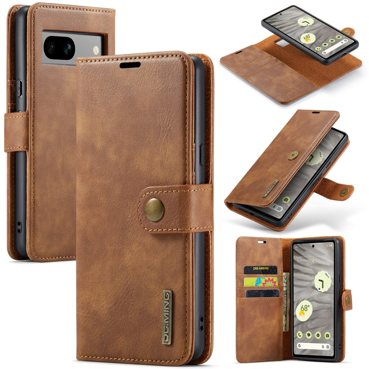 DG.MING Crazy Horse Texture Detachable Magnetic Leather Phone Case, For Google Pixel 10a, For Google Pixel 9a, For Google Pixel 8a, For Google Pixel 8 Pro