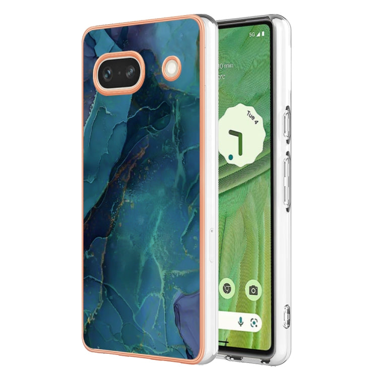 Electroplating Marble Dual-side IMD Phone Case, For Google Pixel 8, For Google Pixel 7a