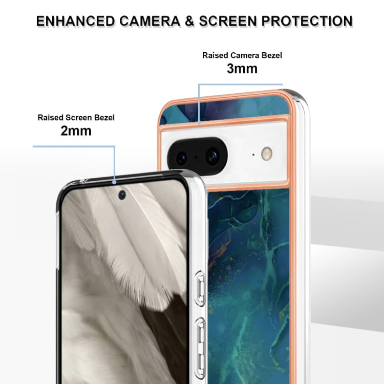 Electroplating Marble Dual-side IMD Phone Case, For Google Pixel 8, For Google Pixel 7a