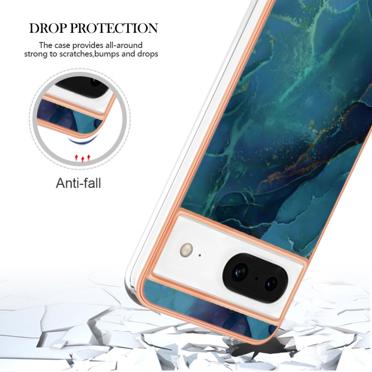 Electroplating Marble Dual-side IMD Phone Case, For Google Pixel 8, For Google Pixel 7a