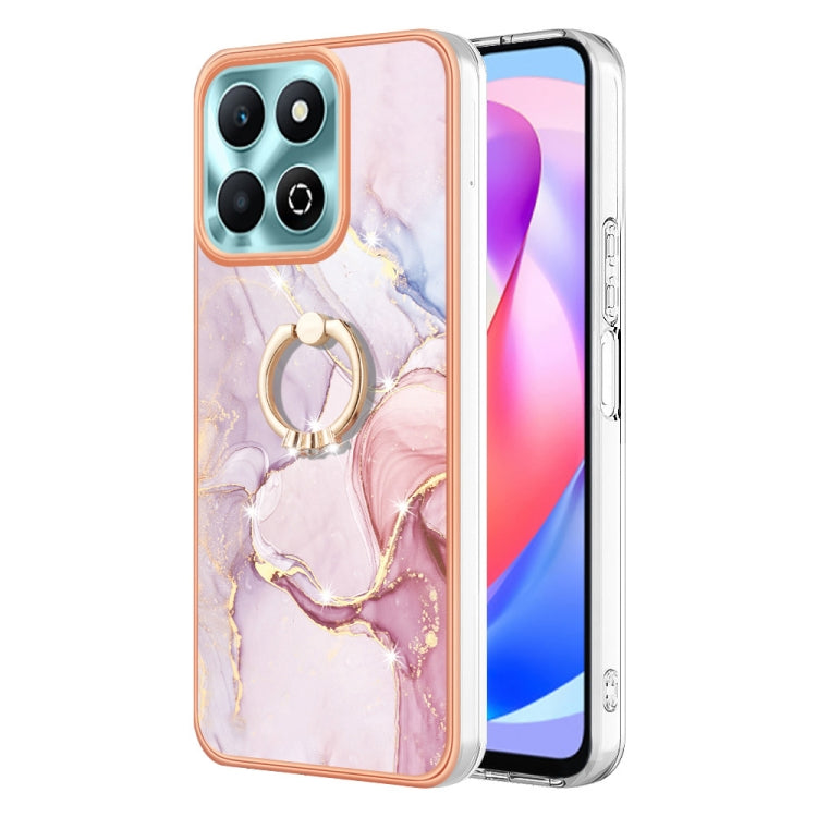 Electroplating Marble IMD TPU Phone Case with Ring Holder, For Honor X6b, For Honor 200 Lite Global, For Honor X7b 4G / 5G, For Honor X8b