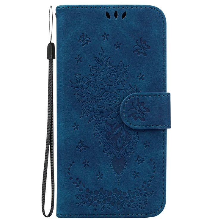 Butterfly Rose Embossed Leather Phone Case, For Tecno Spark 10 / Spark 10C