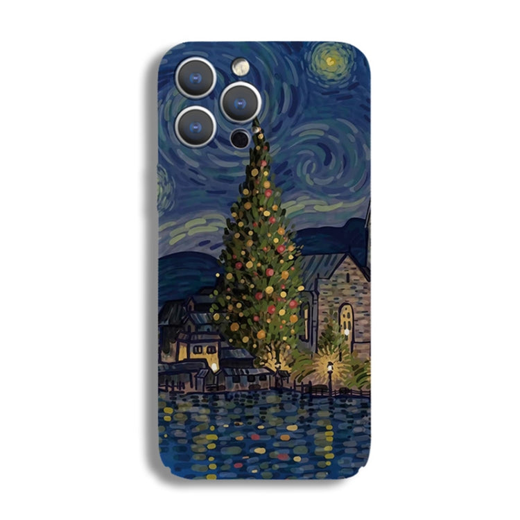 Precise Hole Oil Painting Pattern PC Phone Case, For iPhone 14 Pro, For iPhone 14 Pro Max