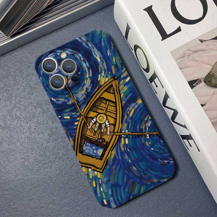 Precise Hole Oil Painting Pattern PC Phone Case, For iPhone 14 Pro, For iPhone 14 Pro Max
