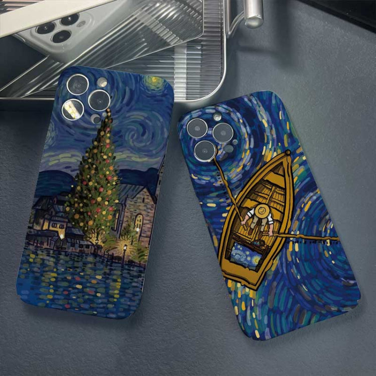 Precise Hole Oil Painting Pattern PC Phone Case, For iPhone XS Max, For iPhone 8 Plus / 7 Plus