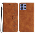 Seven Butterflies Embossed Leather Phone Case, For Motorola Edge 50 Pro, For Motorola Edge 50 Fusion, For Motorola Moto G84 5G, For Motorola Moto G54 5G