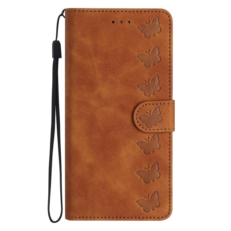 Seven Butterflies Embossed Leather Phone Case, For Motorola Moto E15, For Motorola Moto G05, For Motorola Moto G15, For Motorola Edge 50 5G