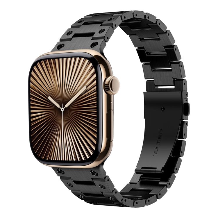 Double Rows Metal Watch Band, For Apple Watch Series 10 46mm, For Apple Watch Series 10 42mm, For Apple Watch SE 2023 44mm, For Apple Watch SE 2023 40mm, For Apple Watch Ultra 2 49mm, For Apple Watch 9 45mm, For Apple Watch 9 41mm...