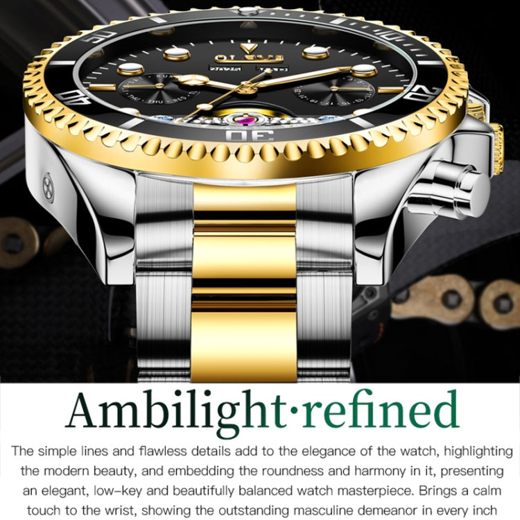 OLEVS 6605 Men Multifunctional Waterproof Mechanical Watch