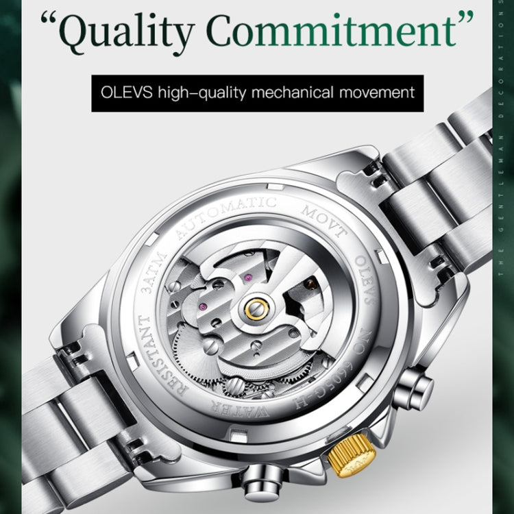 OLEVS 6605 Men Multifunctional Waterproof Mechanical Watch