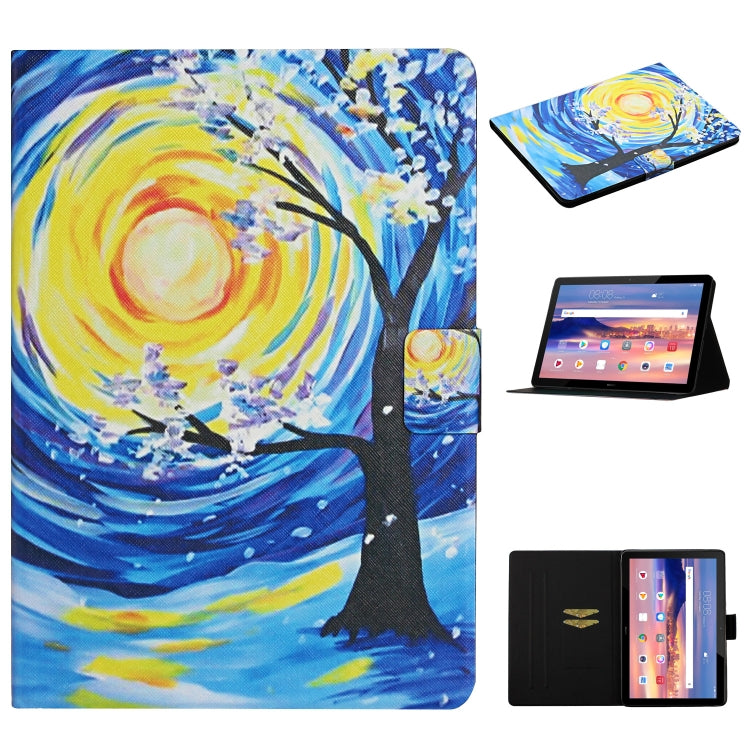 Colored Drawing Pattern Horizontal Flip Leather Case with Holder & Card Slots, For Huawei MediaPad T5, For Lenovo Tab M10 X605F X505, For Samsung Galaxy Tab A 8.0 (2019) T290, For Samsung Galaxy Tab S6 Lite P610