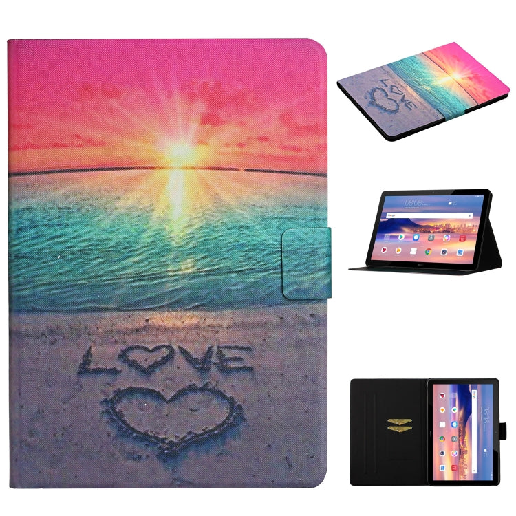 Colored Drawing Pattern Horizontal Flip Leather Case with Holder & Card Slots, For Huawei MediaPad T5, For Lenovo Tab M10 X605F X505, For Samsung Galaxy Tab A 8.0 (2019) T290, For Samsung Galaxy Tab S6 Lite P610