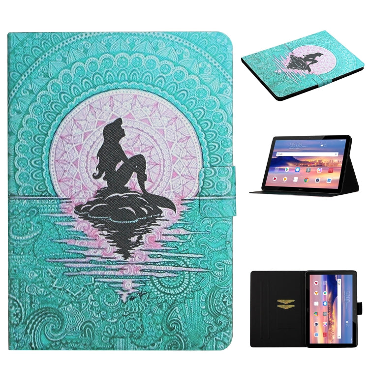 Colored Drawing Pattern Horizontal Flip Leather Case with Holder & Card Slots, For Huawei MediaPad T5, For Lenovo Tab M10 X605F X505, For Samsung Galaxy Tab A 8.0 (2019) T290, For Samsung Galaxy Tab S6 Lite P610