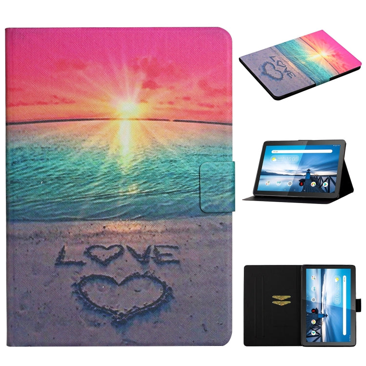 Colored Drawing Pattern Horizontal Flip Leather Case with Holder & Card Slots, For Huawei MediaPad T5, For Lenovo Tab M10 X605F X505, For Samsung Galaxy Tab A 8.0 (2019) T290, For Samsung Galaxy Tab S6 Lite P610