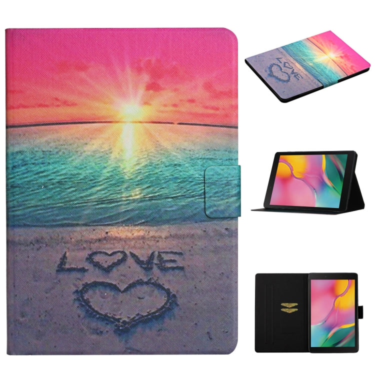 Colored Drawing Pattern Horizontal Flip Leather Case with Holder & Card Slots, For Huawei MediaPad T5, For Lenovo Tab M10 X605F X505, For Samsung Galaxy Tab A 8.0 (2019) T290, For Samsung Galaxy Tab S6 Lite P610