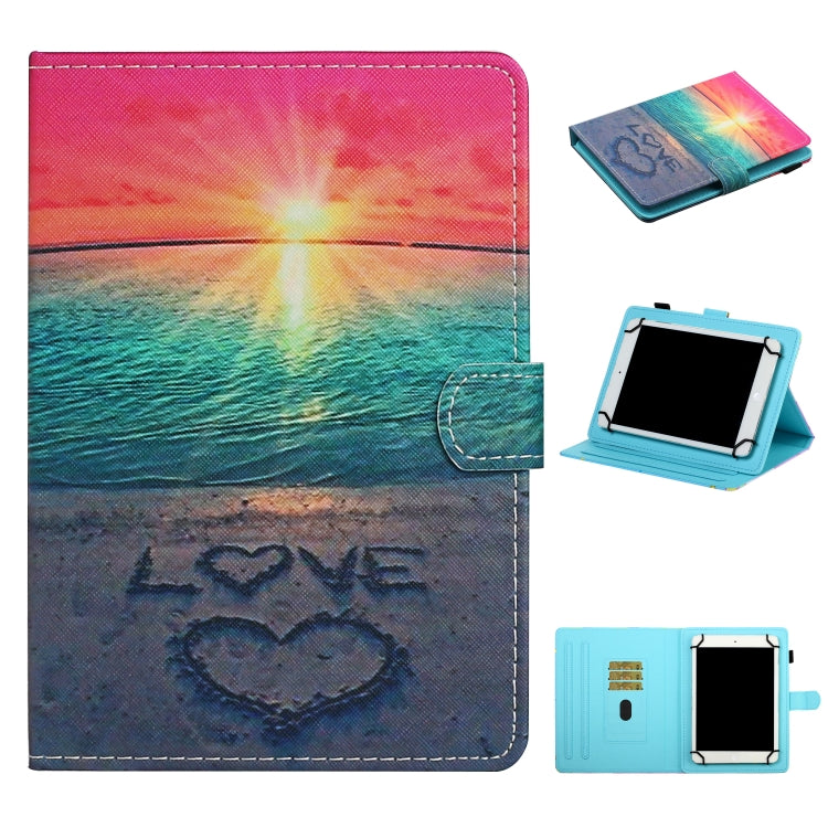 Colored Drawing Pattern Horizontal Flip Leather Case with Holder & Card Slots, For Samsung Galaxy Tab A 10.1 (2019) T510, For 7 inch Universal Tablet PC, For 8 inch Universal Tablet PC, For 10 inch Universal Tablet PC