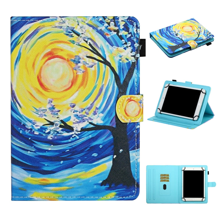 Colored Drawing Pattern Horizontal Flip Leather Case with Holder & Card Slots, For Samsung Galaxy Tab A 10.1 (2019) T510, For 7 inch Universal Tablet PC, For 8 inch Universal Tablet PC, For 10 inch Universal Tablet PC