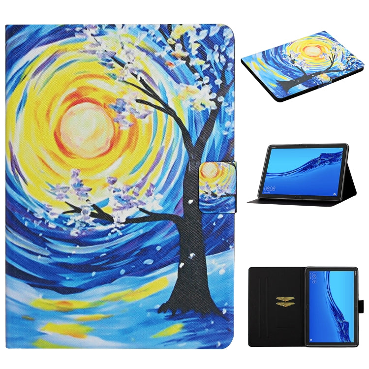 Colored Drawing Pattern Horizontal Flip Leather Case with Holder & Card Slots & Sleep / Wake-up Function, For Huawei MediaPad M5 Lite, For Lenovo Tab FHD M10 Plus X606F, For iPad 5, For iPad 10.2