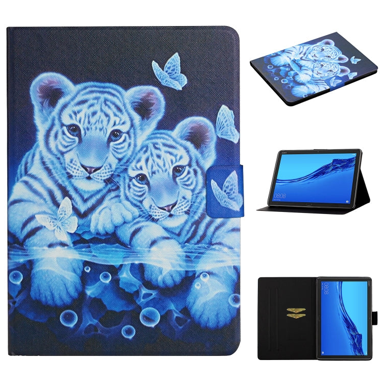 Colored Drawing Pattern Horizontal Flip Leather Case with Holder & Card Slots & Sleep / Wake-up Function, For Huawei MediaPad M5 Lite, For Lenovo Tab FHD M10 Plus X606F, For iPad 5, For iPad 10.2