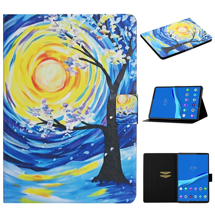Colored Drawing Pattern Horizontal Flip Leather Case with Holder & Card Slots & Sleep / Wake-up Function, For Huawei MediaPad M5 Lite, For Lenovo Tab FHD M10 Plus X606F, For iPad 5, For iPad 10.2