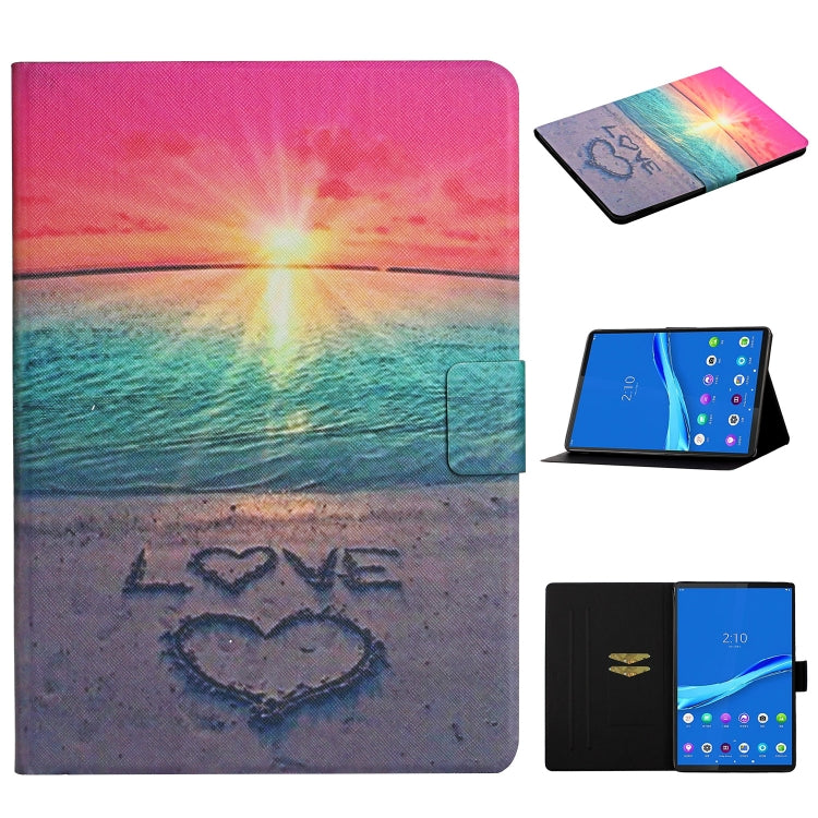 Colored Drawing Pattern Horizontal Flip Leather Case with Holder & Card Slots & Sleep / Wake-up Function, For Huawei MediaPad M5 Lite, For Lenovo Tab FHD M10 Plus X606F, For iPad 5, For iPad 10.2