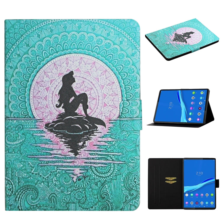 Colored Drawing Pattern Horizontal Flip Leather Case with Holder & Card Slots & Sleep / Wake-up Function, For Huawei MediaPad M5 Lite, For Lenovo Tab FHD M10 Plus X606F, For iPad 5, For iPad 10.2