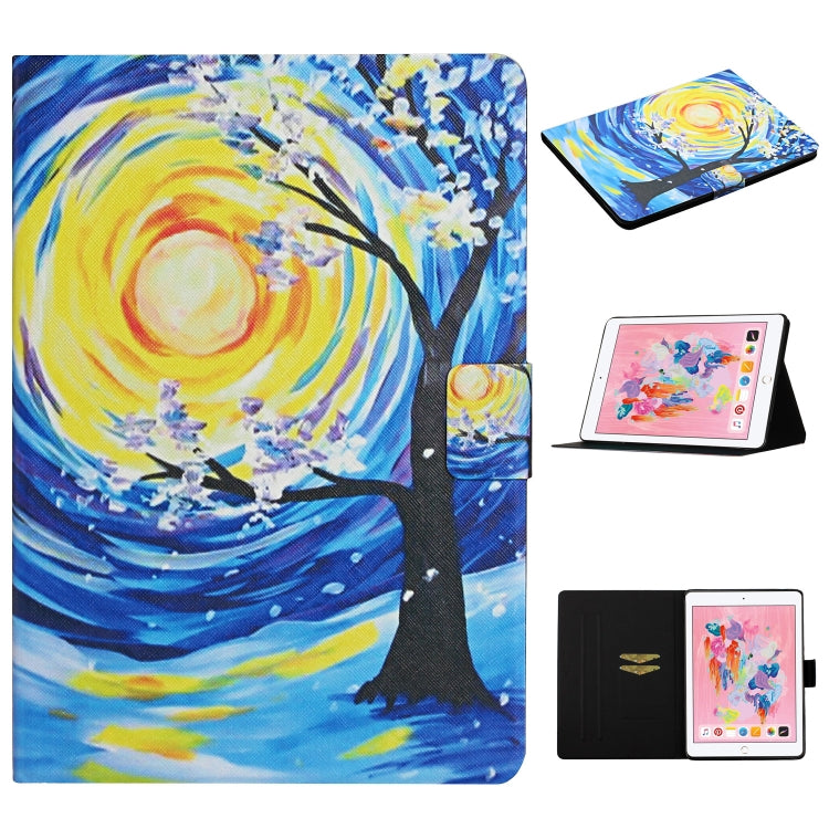 Colored Drawing Pattern Horizontal Flip Leather Case with Holder & Card Slots & Sleep / Wake-up Function, For Huawei MediaPad M5 Lite, For Lenovo Tab FHD M10 Plus X606F, For iPad 5, For iPad 10.2