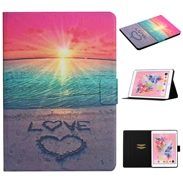 Colored Drawing Pattern Horizontal Flip Leather Case with Holder & Card Slots & Sleep / Wake-up Function, For Huawei MediaPad M5 Lite, For Lenovo Tab FHD M10 Plus X606F, For iPad 5, For iPad 10.2