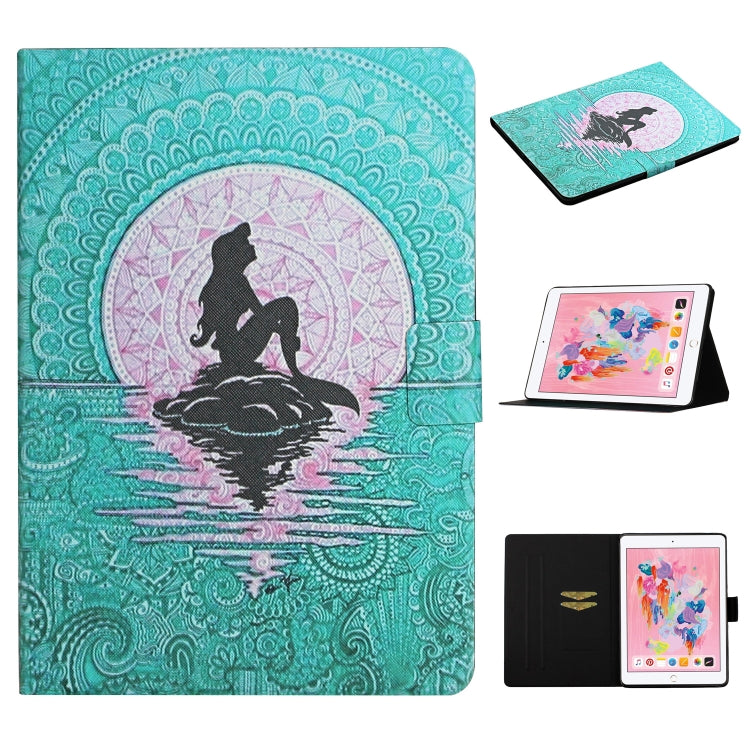 Colored Drawing Pattern Horizontal Flip Leather Case with Holder & Card Slots & Sleep / Wake-up Function, For iPad Pro 10.5, For iPad 11 Pro (2020), For iPad Mini 4 / 3 / 2 / 1, For iPad Mini (2019)