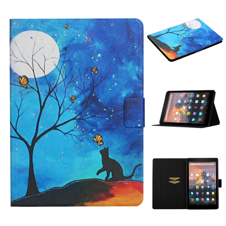 Colored Drawing Pattern Horizontal Flip Leather Case with Holder & Card Slots & Sleep / Wake-up Function, For Samsung Galaxy Tab S5e T720/T725, For Samsung Galaxy Tab S6 T860/T865, For Amazon Kindle Fire HD8 (2020), For Amazon Kindle Fire HD10 (2017)