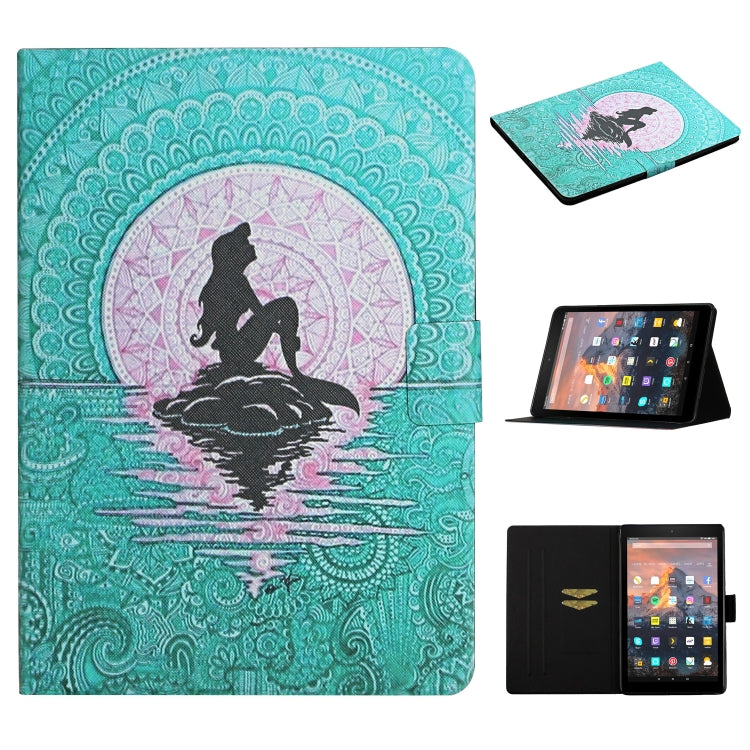 Colored Drawing Pattern Horizontal Flip Leather Case with Holder & Card Slots & Sleep / Wake-up Function, For Samsung Galaxy Tab S5e T720/T725, For Samsung Galaxy Tab S6 T860/T865, For Amazon Kindle Fire HD8 (2020), For Amazon Kindle Fire HD10 (2017)