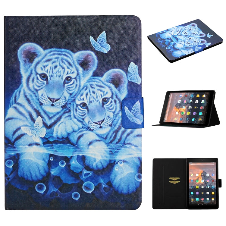 Colored Drawing Pattern Horizontal Flip Leather Case with Holder & Card Slots & Sleep / Wake-up Function, For Samsung Galaxy Tab S5e T720/T725, For Samsung Galaxy Tab S6 T860/T865, For Amazon Kindle Fire HD8 (2020), For Amazon Kindle Fire HD10 (2017)