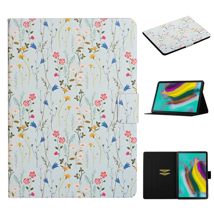Flower Pattern Horizontal Flip Leather Case with Card Slots & Holder, For Samsung Galaxy Tab S6, For Amazon Kindle Fire 7 (2019), For Amazon Kindle Fire HD 8 (2020), For Amazon Kindle Fire HD 10