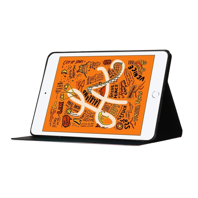 Flower Pattern Horizontal Flip Leather Case with Card Slots & Holder, For iPad Mini 2019, For iPad Mini 4 & 3 & 2 & 1