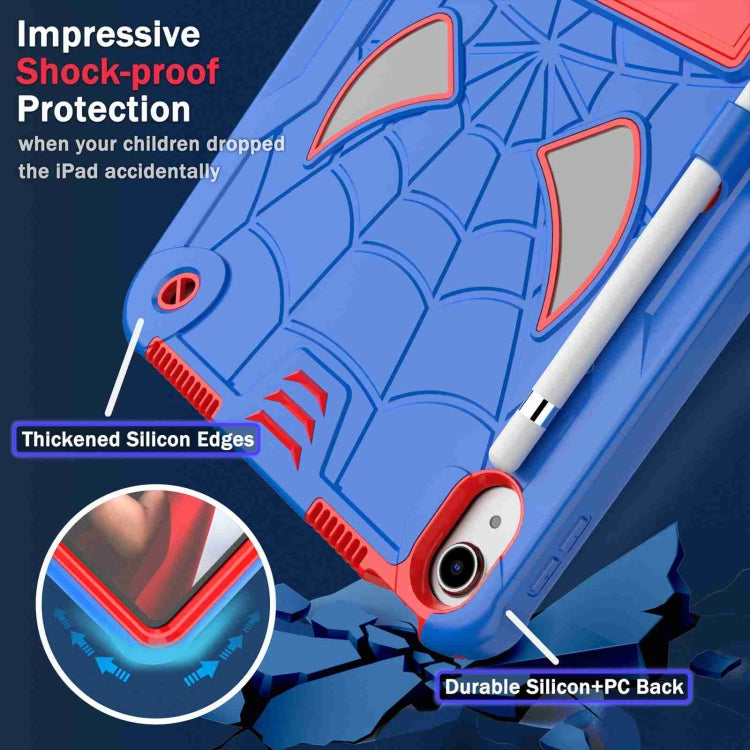 Spider Texture Silicone Hybrid PC Tablet Case with Shoulder Strap, For iPad 10th Gen 10.9 2022, For iPad Pro 11 2021 / Air 5 10.9