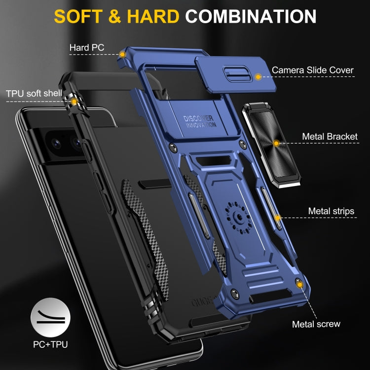 Armor PC + TPU Camera Shield Phone Case, For Google Pixel 8 Pro, For Google Pixel 8