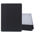 3-folding Electric Pressed Skin Texture Horizontal Flip Shockproof Transparent TPU + PU Leather Case with Holder & Pen Slot & Sleep / Wake-up Function, For iPad 10.2 2021 / 2020 / 2019