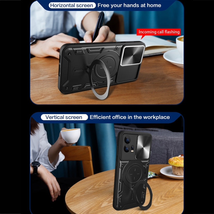 CD Texture Sliding Camshield Magnetic Holder Phone Case, For Motorola Edge 30 Fusion, For Motorola Edge 30 Neo, For Motorola Moto G62, For Motorola Edge 30 Ultra