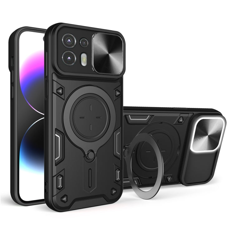 CD Texture Sliding Camshield Magnetic Holder Phone Case, For Motorola Edge 20 Lite, For Motorola Edge 20 Pro, For Motorola Moto G30 / G20 / G10